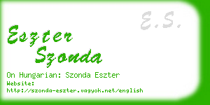 eszter szonda business card